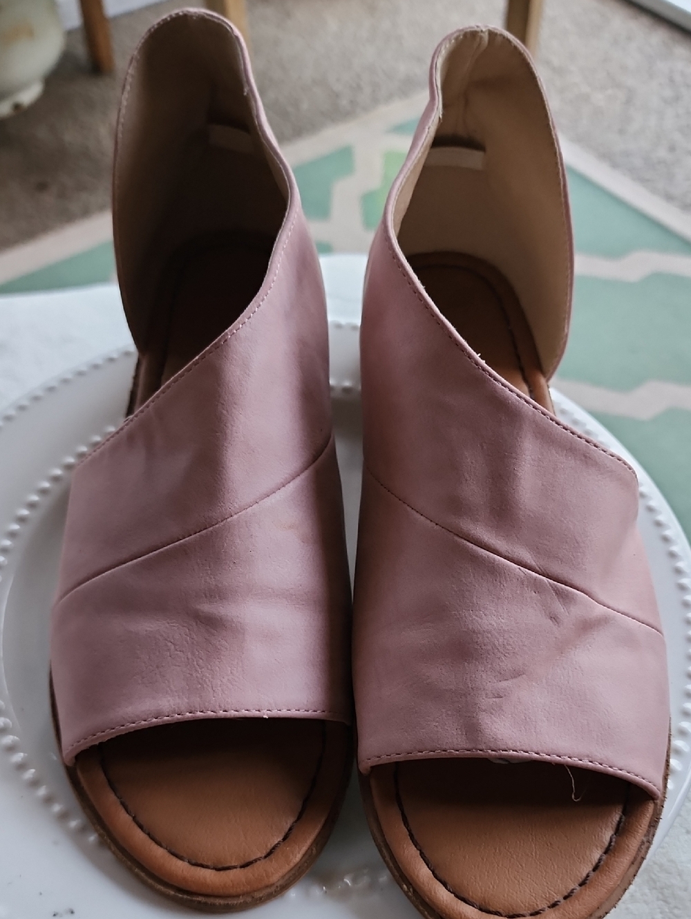 BEAST FASHION Dusty Rose Open-Toe Slingback Sandals